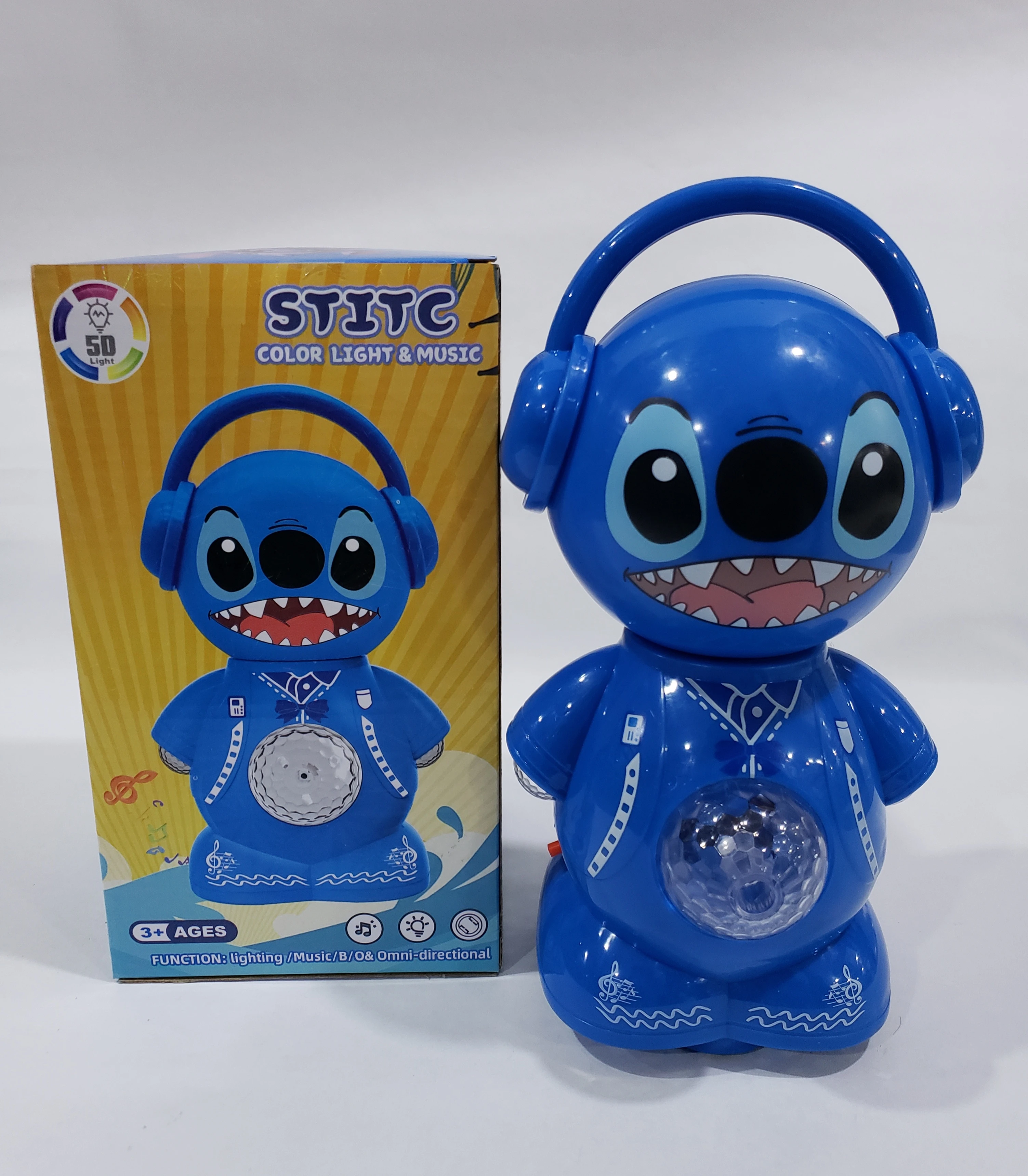 لعبة ستيتش بلاستيكية للرقص مع الألوان والضوء والحركة الحقيقية